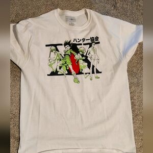 White Graphic Hunter X Hunter  T-Shirt